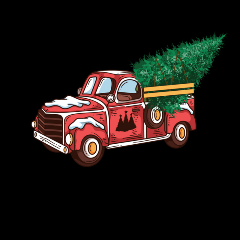 Merry Christmas - Chrismas Vintage Red Truck With A Tree Wagon 1 Adjustable Cap by CarmenMyrick | Artistshot