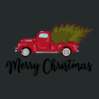 Merry Christmas - Chrismas Vintage Red Truck With A Tree Wagon Women's Triblend Scoop T-shirt | Artistshot