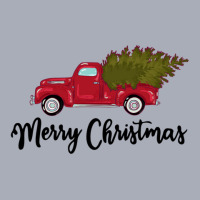 Merry Christmas - Chrismas Vintage Red Truck With A Tree Wagon Tank Dress | Artistshot