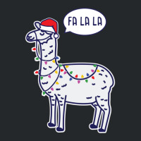 Funny Fa La Christmas Llama With Santa Hat 1 Crewneck Sweatshirt | Artistshot