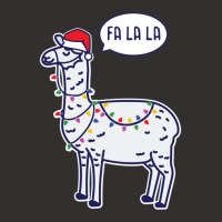 Funny Fa La Christmas Llama With Santa Hat 1 Champion Hoodie | Artistshot