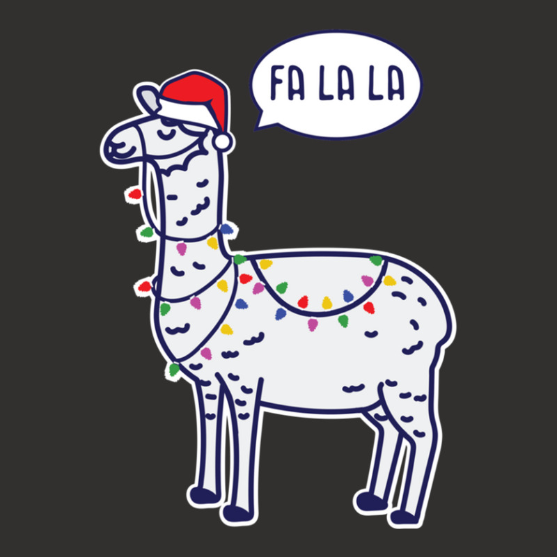 Funny Fa La Christmas Llama With Santa Hat 1 Champion Hoodie | Artistshot