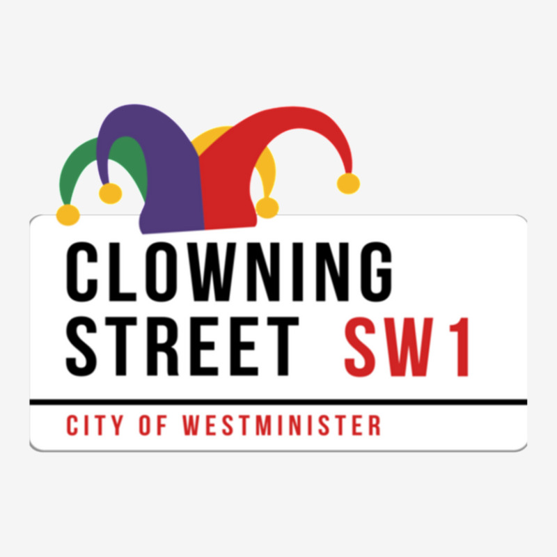 Clowning Street With Clownjokers Hat Sign Funny Uk Politics Adjustable Cap | Artistshot