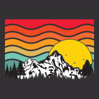 Wavy Retro Mountain Sunrise Vintage Hoodie | Artistshot