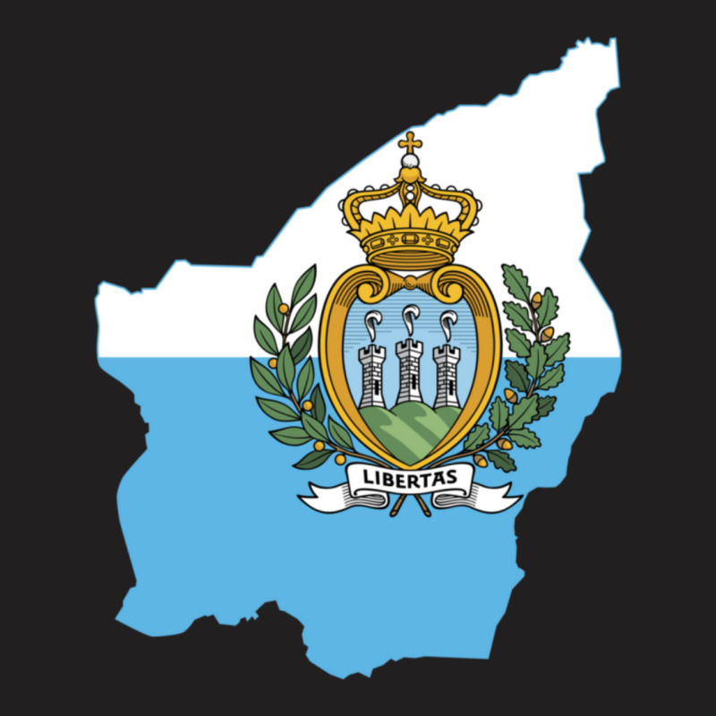 Flag Map Of San Marino T-shirt | Artistshot