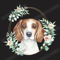 Beagle Dog Portrait Beagle Dog In A Floral Christmas T-shirt | Artistshot