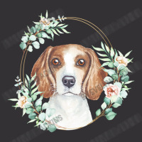 Beagle Dog Portrait Beagle Dog In A Floral Christmas Vintage Hoodie | Artistshot