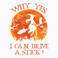 Halloween Witch Why Yes Actually I Can Drive A Stick T-shirt | Artistshot