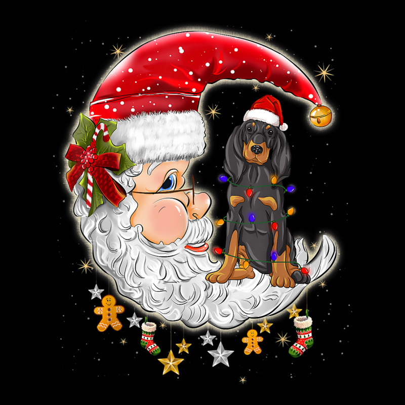 Black And Tan Coonhound Dog With Santa Hat Christmas T Shirt Legging by silviabzp | Artistshot