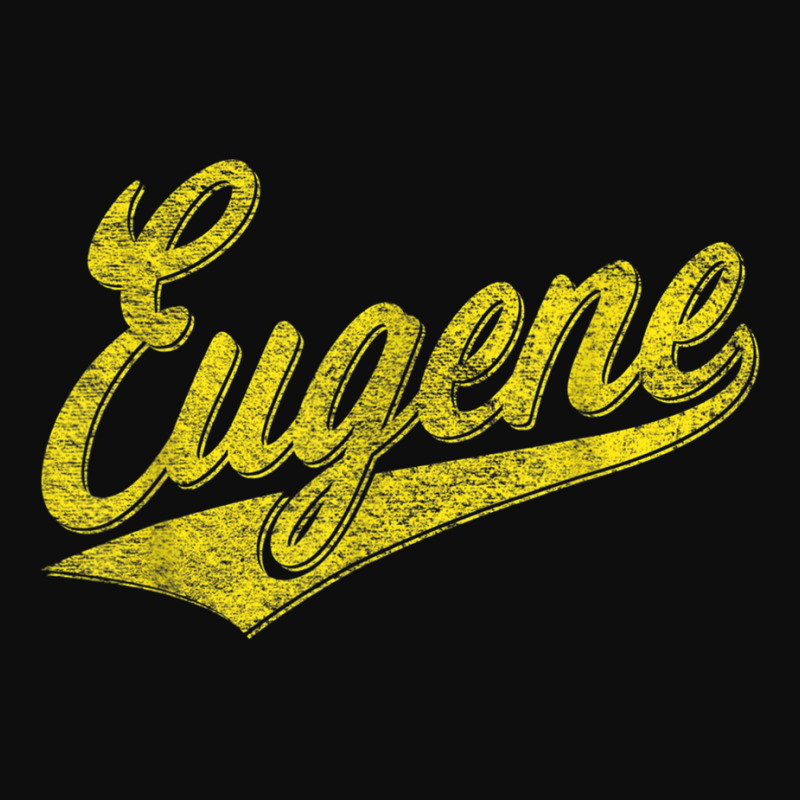 Eugene Oregon Flag Sports Baseball Script Jersey Swoosh Crop Top by JudithPlagmann | Artistshot