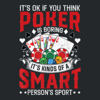 Funny Poker Smart Sport Distressed Hold Em Card Game T Shirt Crewneck Sweatshirt | Artistshot