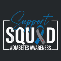 Diabetes Awareness T1d Blue Ribbon Support Squad Type 1 T Shirt Crewneck Sweatshirt | Artistshot