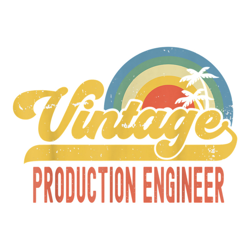 Production Engineer Vintage Sunset Profession Retro Job T Shirt Long Sleeve Baby Bodysuit | Artistshot