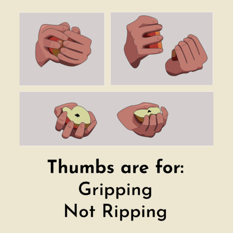 Thumbs Are For Gripping Not Ripping Cropped Hoodie by JONAHANDERSON | Artistshot