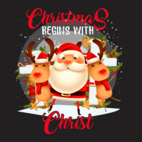 Christmas Begins T-shirt | Artistshot