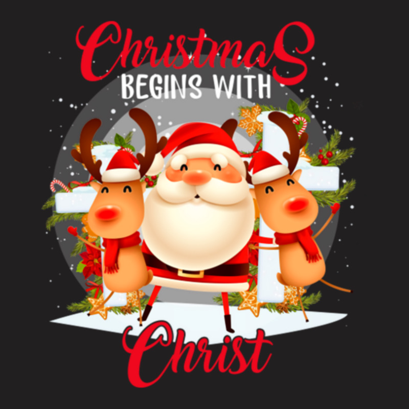 Christmas Begins T-shirt | Artistshot