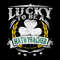 Gift One Lucky Math Teacher Messy Bun Bleached St Patrick S Day Pocket T-shirt | Artistshot