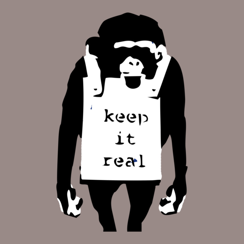 Banksy Keep It Real Monkey Vintage T-shirt By Jonahanderson - Artistshot