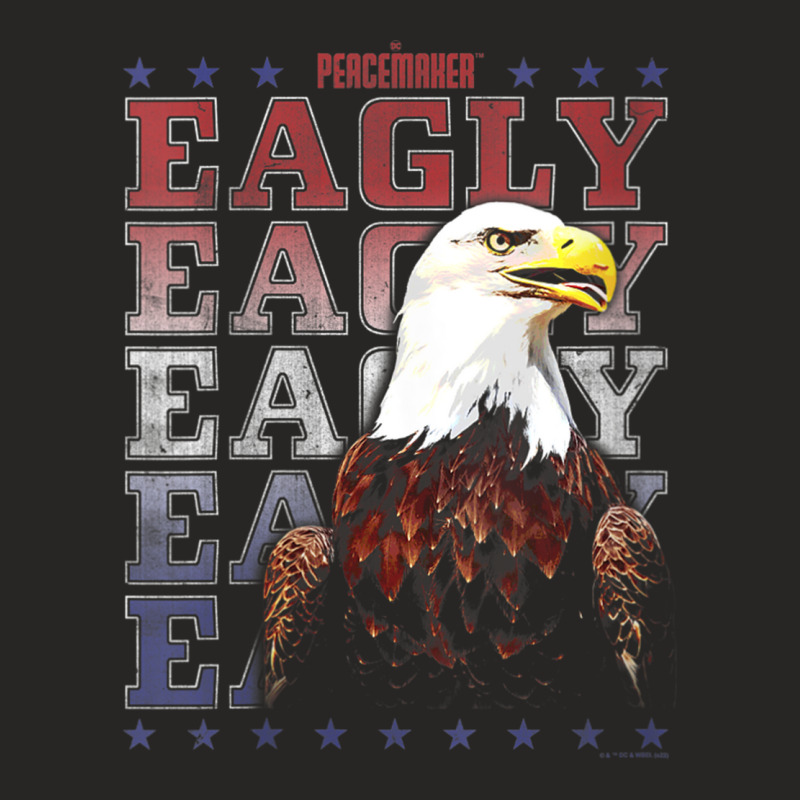 Womens Peacemaker Eagly Text Stack V Neck T Shirt Ladies Fitted T-shirt | Artistshot