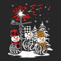 Faith Hope Love Snowman Jesus Dandelion Christian Christmas T Shirt Ladies Fitted T-shirt | Artistshot