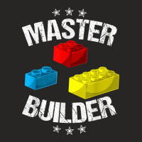 Cool Master Builder Funny Building Blocks Gift Men Women Ladies Fitted T-shirt | Artistshot