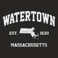 Watertown Massachusetts Ma Vintage State Athletic Style T Shirt Ladies Fitted T-shirt | Artistshot