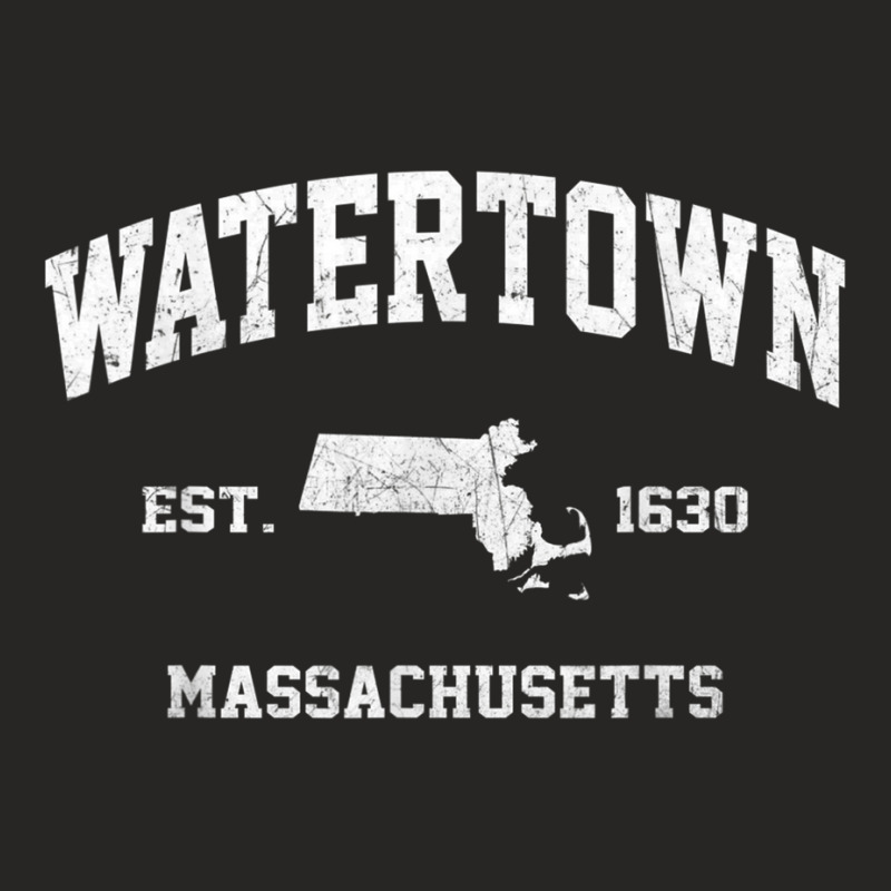 Watertown Massachusetts Ma Vintage State Athletic Style T Shirt Ladies Fitted T-Shirt by hin | Artistshot