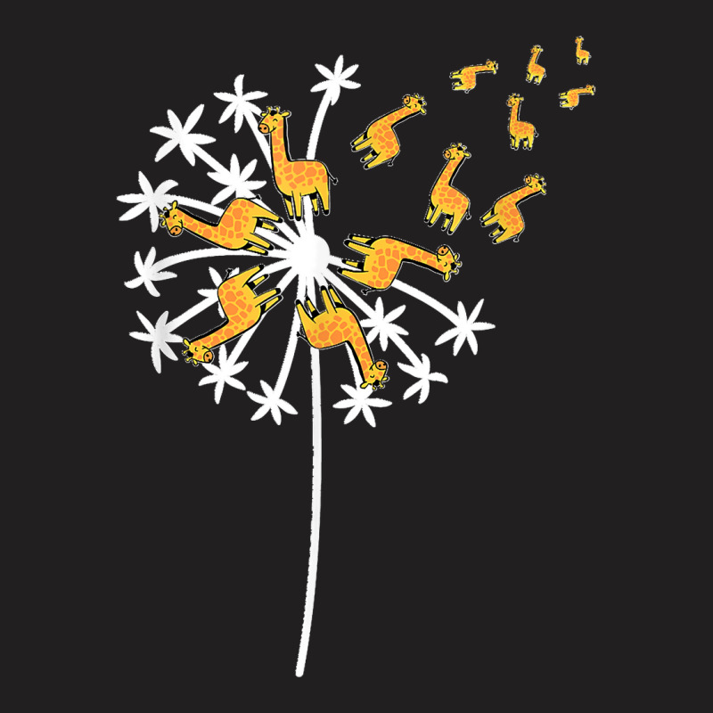 Dandelion Flying Giraffe Flower Wildlife Zookeeper Herbalist T-Shirt by ROGERWILLIAMWARD | Artistshot