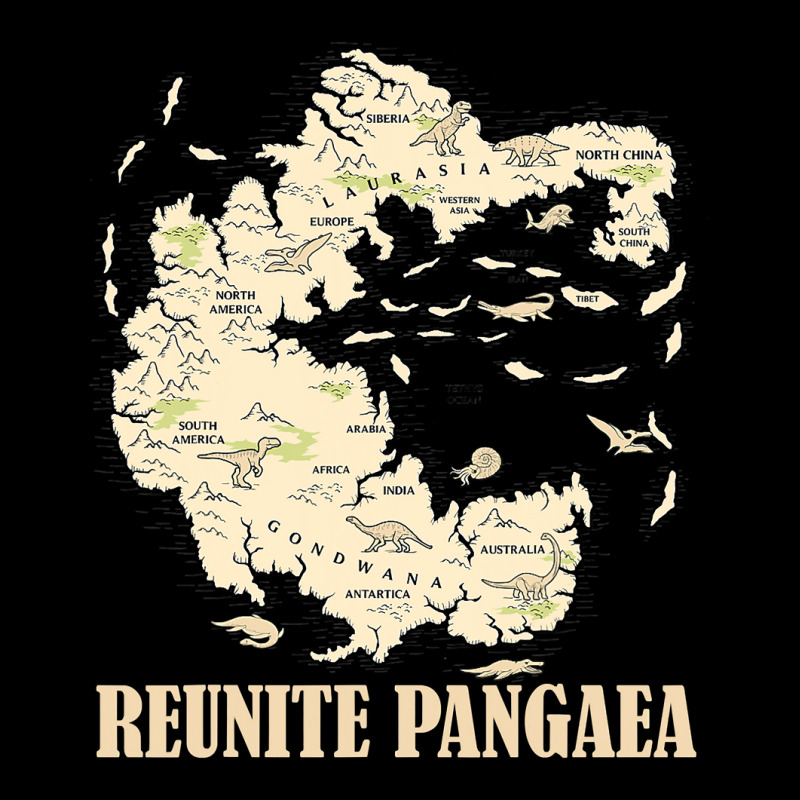 Reunite Pangaea World Map History Funny Geology Earth Pocket T-shirt | Artistshot