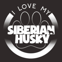 Siberian Husky Lover Design I Love My Siberian Husky Circle Paw Chunky Racerback Tank | Artistshot