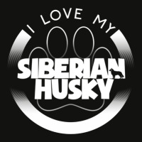 Siberian Husky Lover Design I Love My Siberian Husky Circle Paw Chunky Scorecard Crop Tee | Artistshot