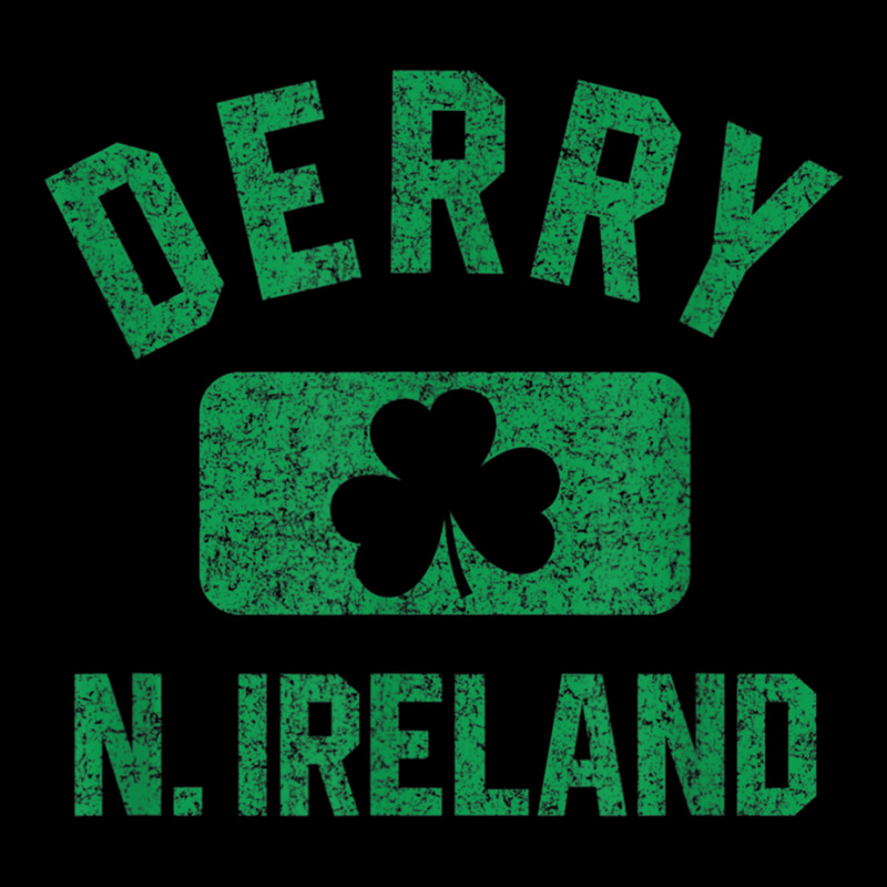 Derry N. Ireland Gym Style Distressed Green Print Zipper Hoodie | Artistshot