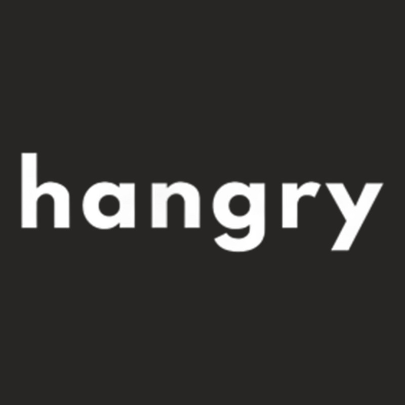 Hangry Angry Hungry Combined Funny Minimal T Shirt Ladies Fitted T-Shirt by buske | Artistshot