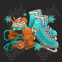 Winter Ice Skating Boots And Coffee Ladies Fitted T-shirt | Artistshot