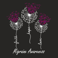 Migraine Awareness Faith Hope Love Dandelion T Shirt Ladies Fitted T-shirt | Artistshot