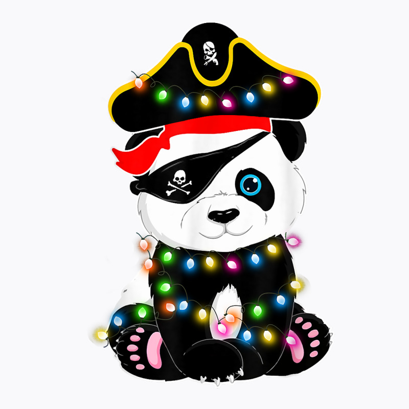 Pirate Panda Lights Christmas Pajama Gifts For Girl Teen Kid T Shirt T-shirt | Artistshot