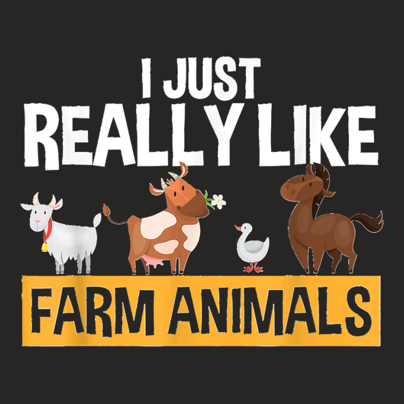 Farm Animals Funny Professional Farmer Farming Lover Ladies Fitted T-Shirt by MICHAELSCOTTREXEL | Artistshot