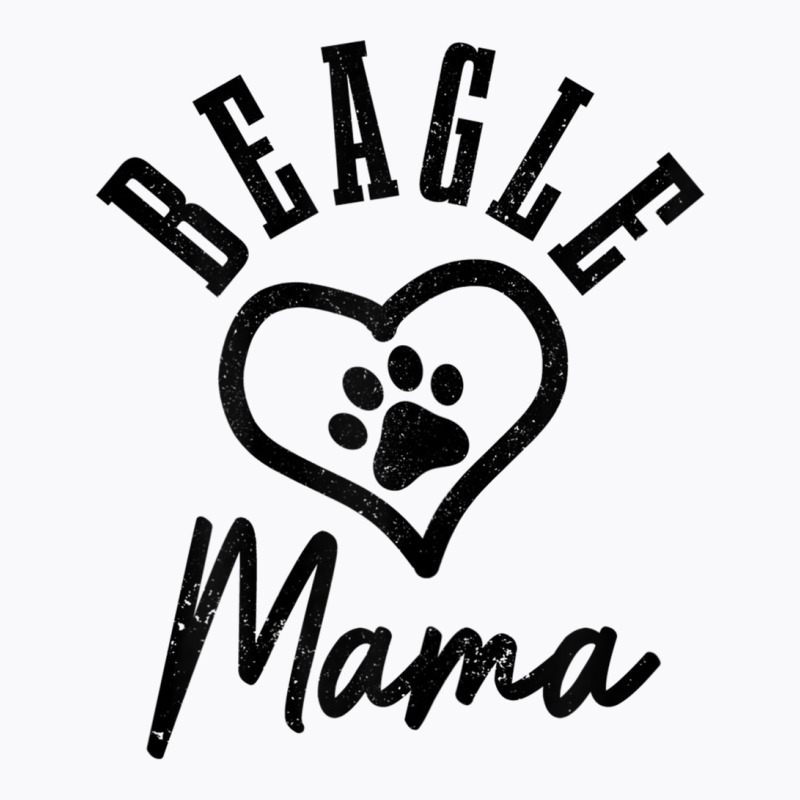 Womens Beagle Mama Heart Paw Funny Cute Dog Lover Beagle Mom T-shirt | Artistshot