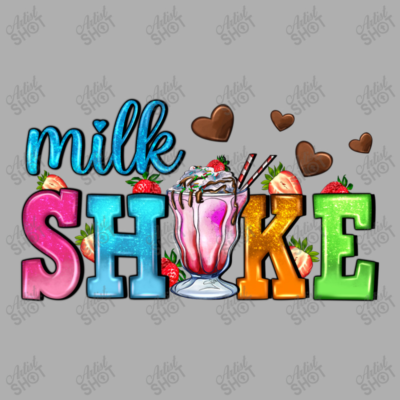 Milk Shake With Chocolate Heart Ladies Fitted T-Shirt by AdoDesignShop | Artistshot