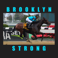 Brooklyn Strong - Classic Horseracing - Blue T-shirt | Artistshot