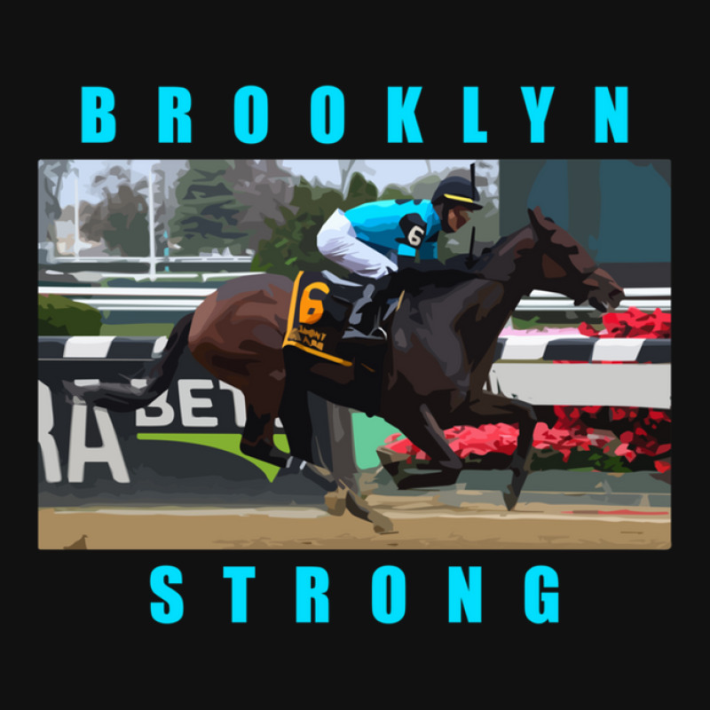 Brooklyn Strong - Classic Horseracing - Blue Graphic T-shirt by LindaWilliams | Artistshot