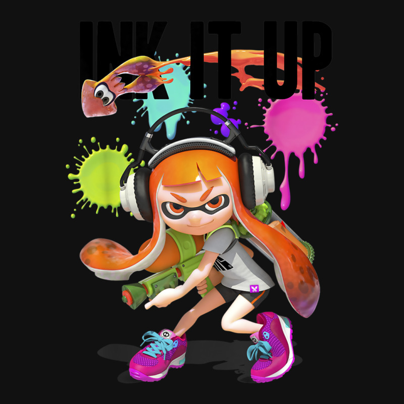 Splatoon Ink It Up Squid Inkling Splatter Poster Metal Print Vertical | Artistshot