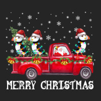 Santa Riding Christmas Tree Truck Puffin Bird Christmas T Shirt Unisex Hoodie | Artistshot