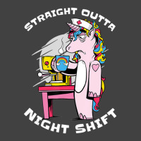 Straight Outta Night Shift Nurse Unicorn Coffee Vintage T-shirt | Artistshot