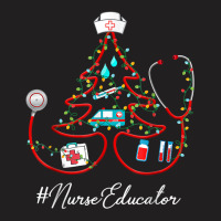 Stethoscope Christmas Tree Nurse Educator Nursing Hat T Shirt T-shirt | Artistshot