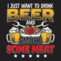 Drink Beer And Smoke Meat Barbecue Grill Master Grilling T-shirt | Artistshot