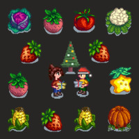 Stardew Valley Vegetables Christmas Gift 1 Ladies Fitted T-shirt | Artistshot