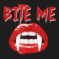 Bite Me Funny Halloween Vampire Bite Me Tank Top Classic T-shirt | Artistshot