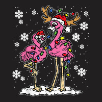 Flamingo Christmas Lights Santa Hat Pajama Cute Animal X Mas T Shirt T-shirt | Artistshot