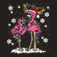 Flamingo Christmas Lights Santa Hat Pajama Cute Animal X Mas T Shirt Tank Top | Artistshot